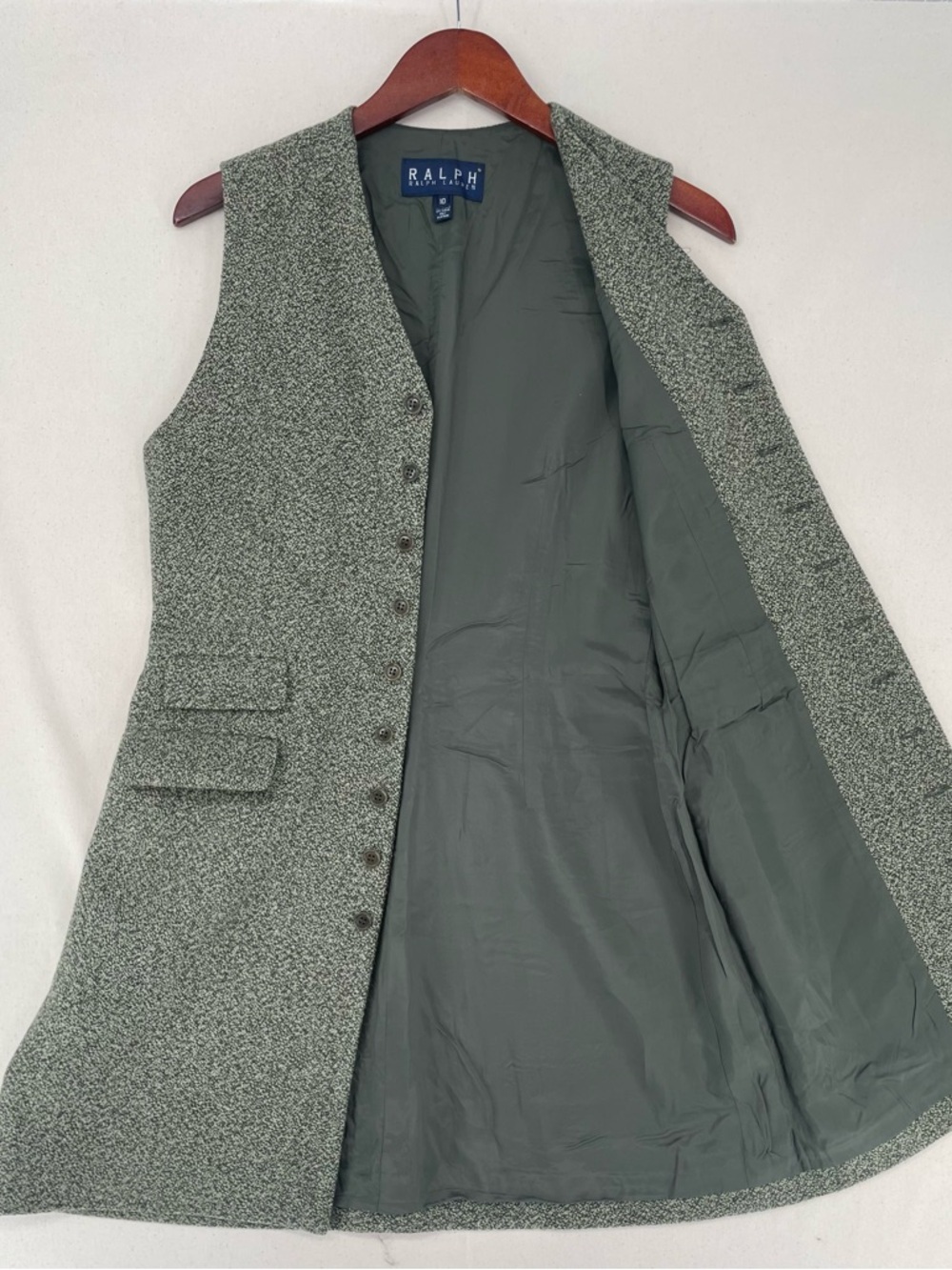 Vintage Ralph Lauren Wool Long Vest - Picture 5 of 8
